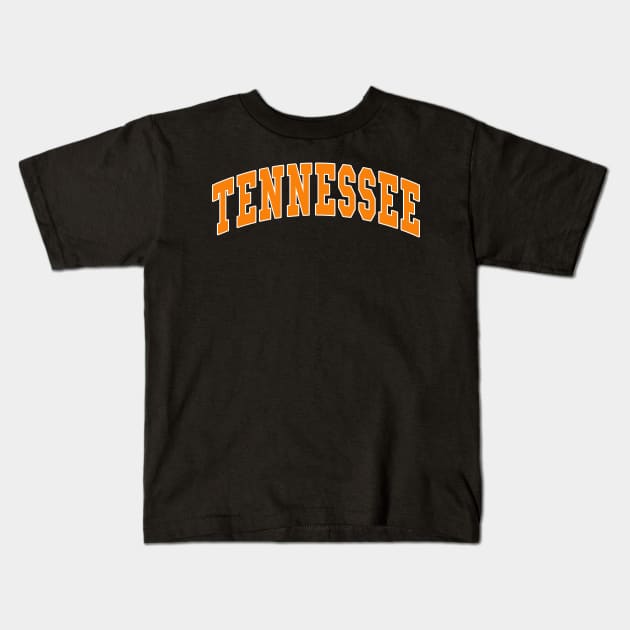 Tennessee - college university font letters jersey football basketball baseball softball volleyball hockey lover fan player christmas birthday gift for men women kids mothers fathers day dad mom vintage retro Kids T-Shirt by Fanboy04